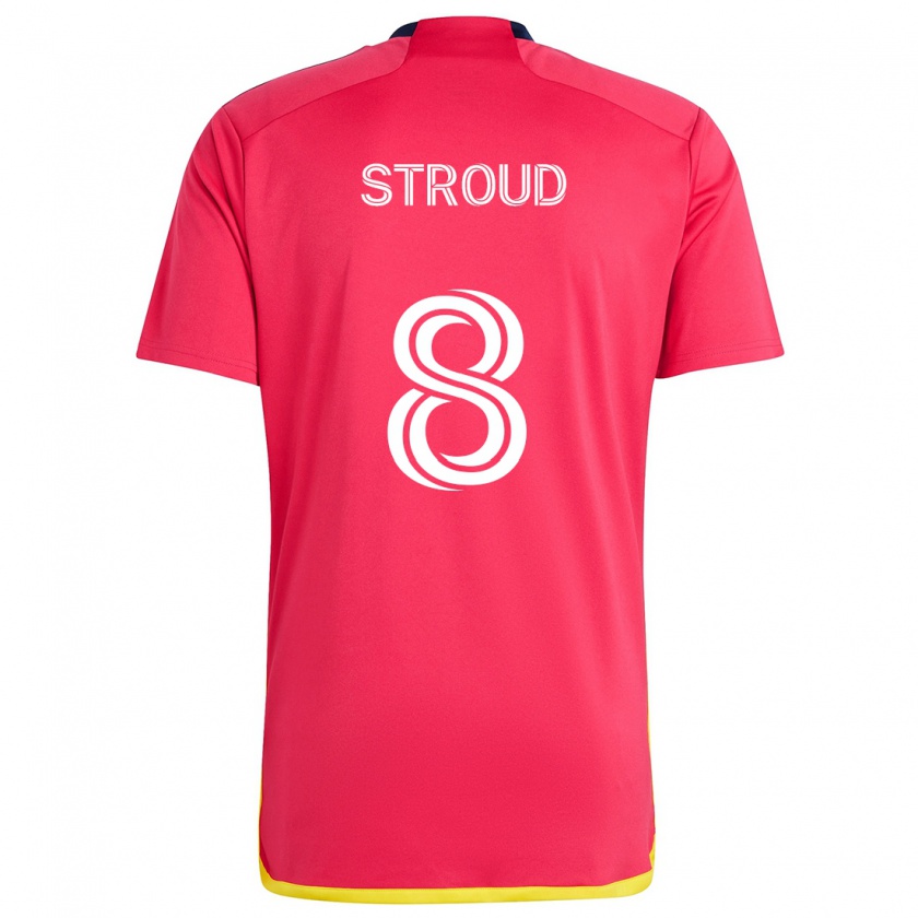 Kandiny Kinderen Jared Stroud #8 Rood Blauw Thuisshirt Thuistenue 2024/25 T-Shirt België