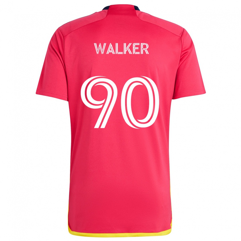 Kandiny Niño Camiseta Eric Walker #90 Rojo Azul 1ª Equipación 2024/25 La Camisa México