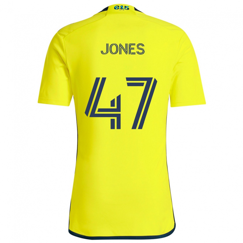 Kandiny Kinderen Isaiah Jones #47 Geel Blauw Thuisshirt Thuistenue 2024/25 T-Shirt België