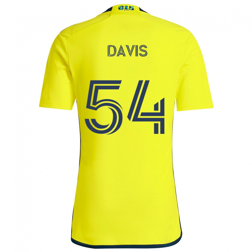 Kandiny Kinderen Sean Davis #54 Geel Blauw Thuisshirt Thuistenue 2024/25 T-Shirt België