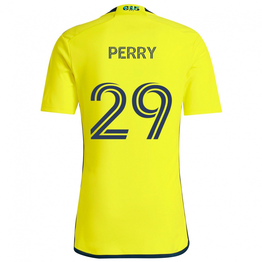 Kandiny Kinderen Nebiyou Perry #29 Geel Blauw Thuisshirt Thuistenue 2024/25 T-Shirt België