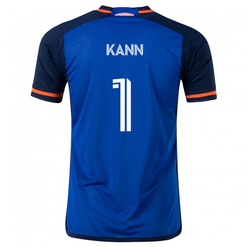 Kandiny Bambino Maglia Alec Kann #1 Blu Bianco Kit Gara Home 2024/25 Maglietta