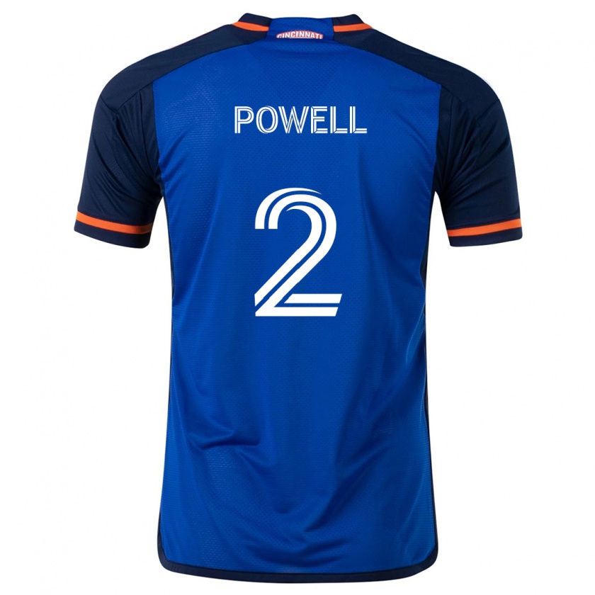 Kandiny Kinderen Alvas Powell #2 Blauw Wit Thuisshirt Thuistenue 2024/25 T-Shirt België