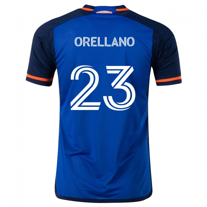 Kandiny Kinder Luca Orellano #23 Blau Weiss Heimtrikot Trikot 2024/25 T-Shirt Österreich