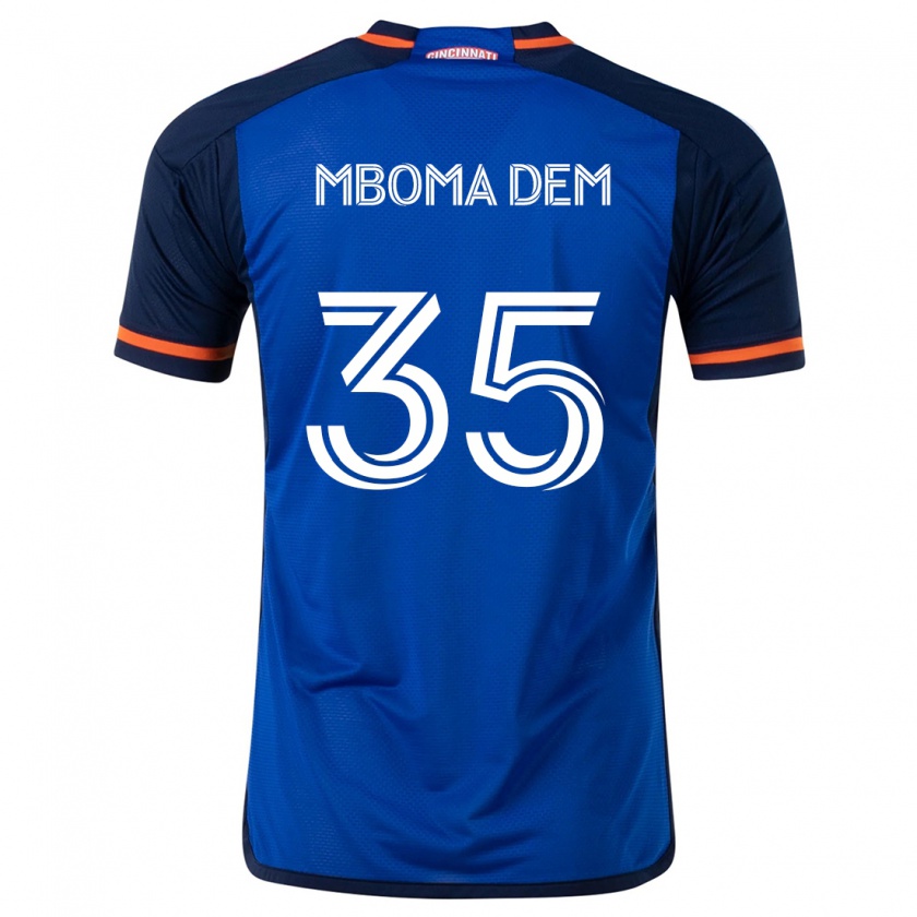 KandinyキッズKenji Mboma Dem#35ブルーホワイトホームシャツ2024/25ジャージーユニフォーム