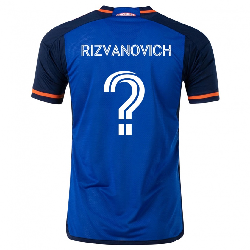 Kandiny Bambino Maglia Kayne Rizvanovich #0 Blu Bianco Kit Gara Home 2024/25 Maglietta