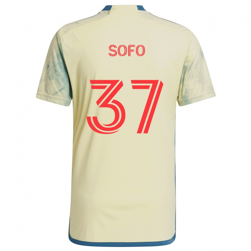 Kandiny Bambino Maglia Mohammed Sofo #37 Giallo Rosso Blu Kit Gara Home 2024/25 Maglietta