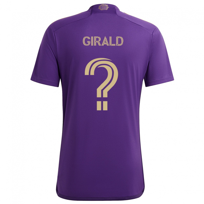 Kandiny Kinderen Gian Girald #0 Paars Geel Thuisshirt Thuistenue 2024/25 T-Shirt België