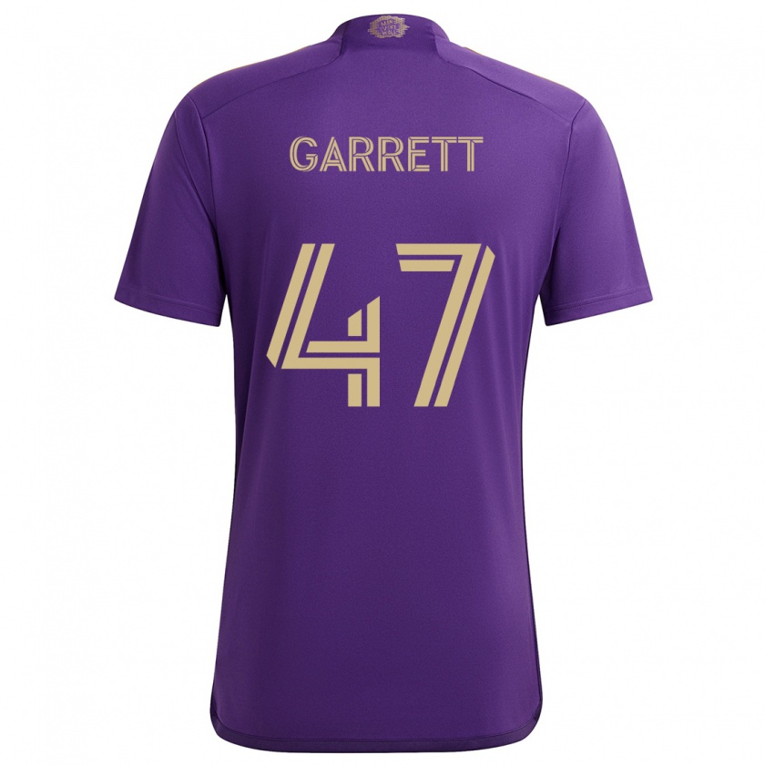 Kandiny Kinderen Ian Garrett #47 Paars Geel Thuisshirt Thuistenue 2024/25 T-Shirt België