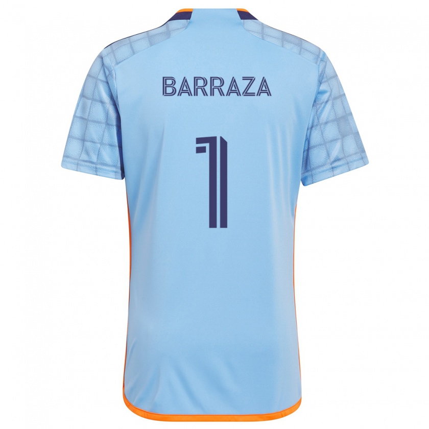 Kandiny Niño Camiseta Luis Barraza #1 Azul Naranja 1ª Equipación 2024/25 La Camisa