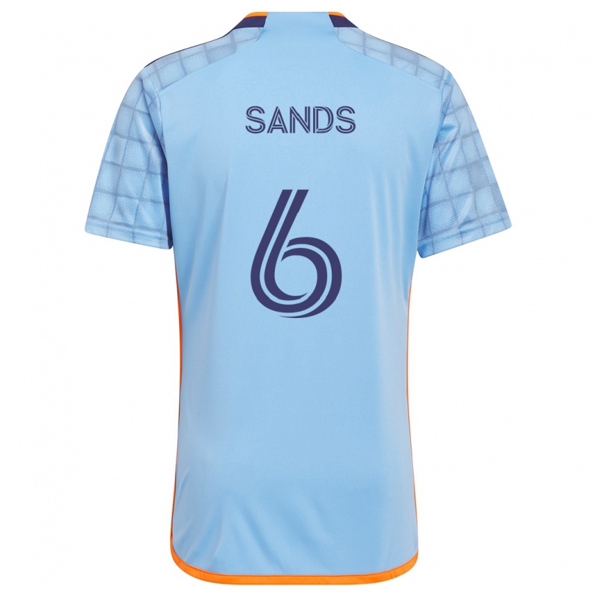 Kandiny Kinderen James Sands #6 Blauw Oranje Thuisshirt Thuistenue 2024/25 T-Shirt België