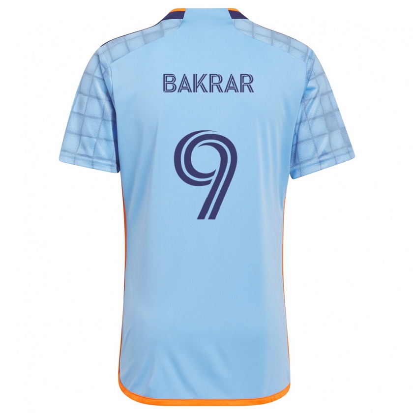 Kandiny Kinderen Monsef Bakrar #9 Blauw Oranje Thuisshirt Thuistenue 2024/25 T-Shirt