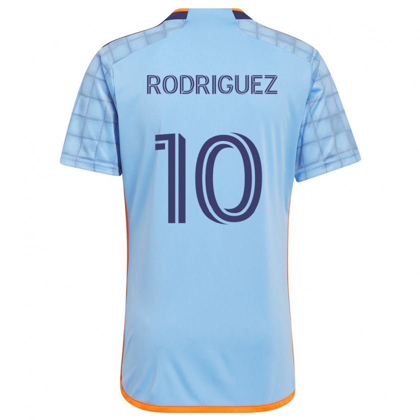 Kandiny Niño Camiseta Santiago Rodríguez #10 Azul Naranja 1ª Equipación 2024/25 La Camisa