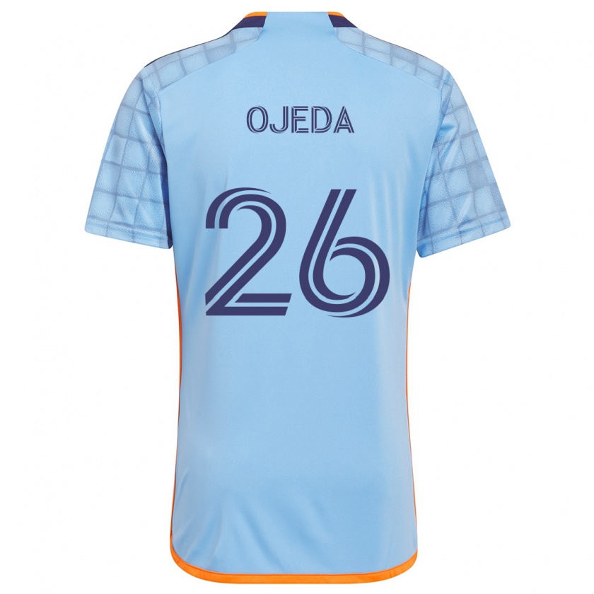 Kandiny Niño Camiseta Agustín Ojeda #26 Azul Naranja 1ª Equipación 2024/25 La Camisa