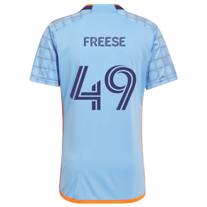 Kandiny Niño Camiseta Matt Freese #49 Azul Naranja 1ª Equipación 2024/25 La Camisa