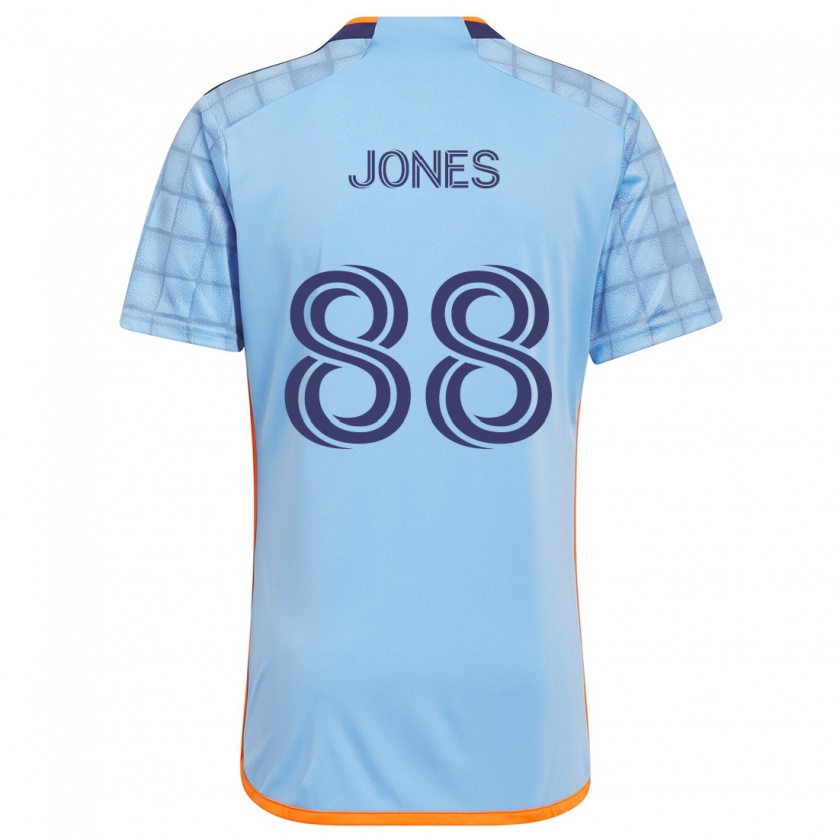 Kandiny Kinderen Malachi Jones #88 Blauw Oranje Thuisshirt Thuistenue 2024/25 T-Shirt België