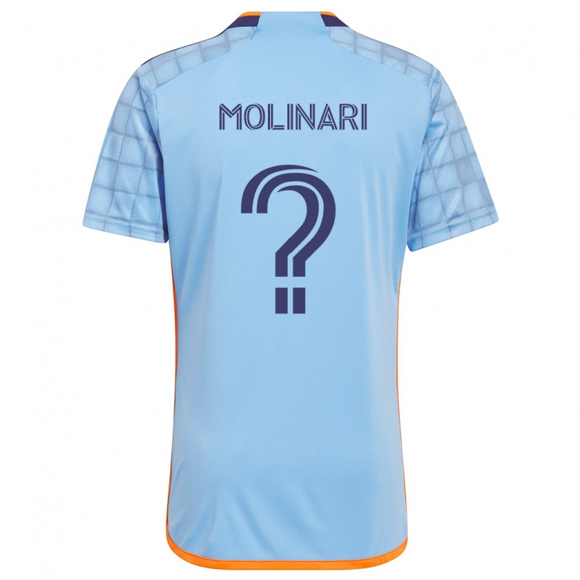 Kandiny Niño Camiseta Peter Molinari #0 Azul Naranja 1ª Equipación 2024/25 La Camisa