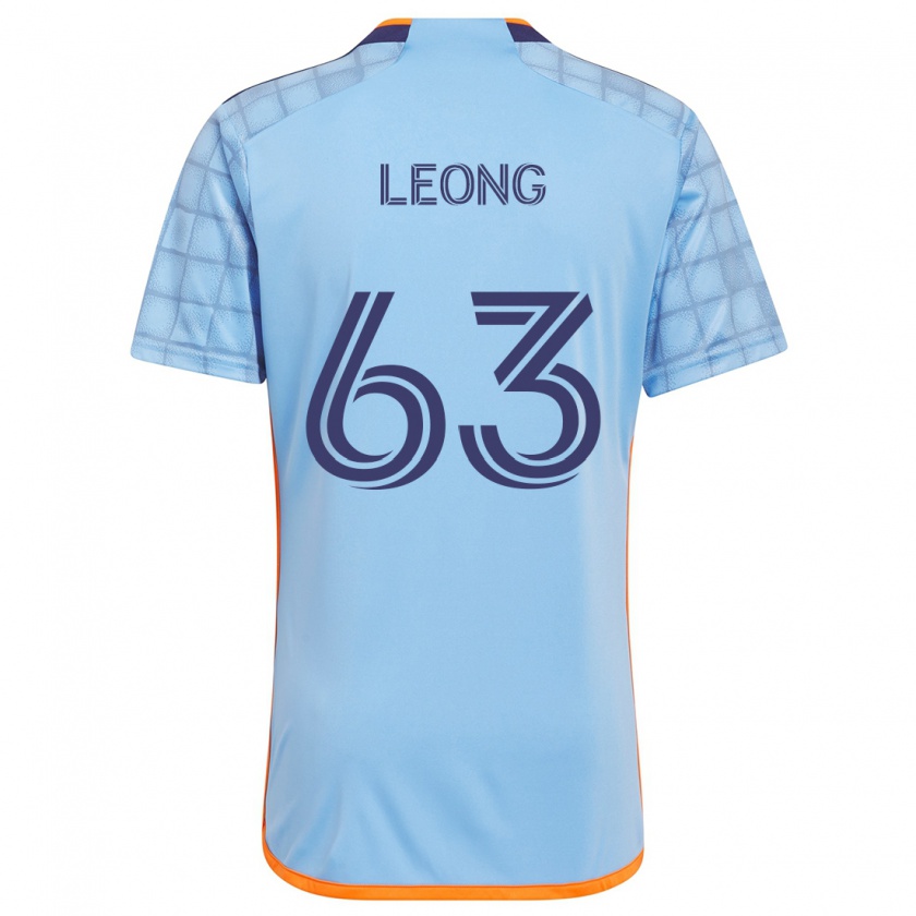 Kandiny Niño Camiseta Matthew Leong #63 Azul Naranja 1ª Equipación 2024/25 La Camisa