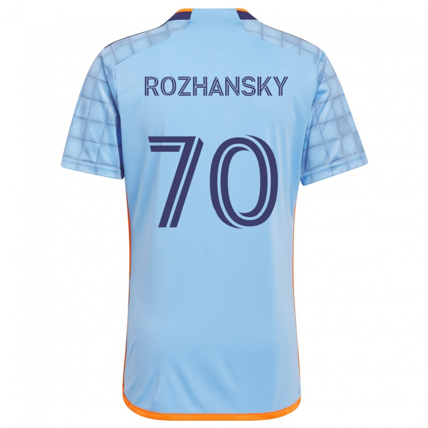 Kandiny Kinderen Jake Rozhansky #70 Blauw Oranje Thuisshirt Thuistenue 2024/25 T-Shirt België