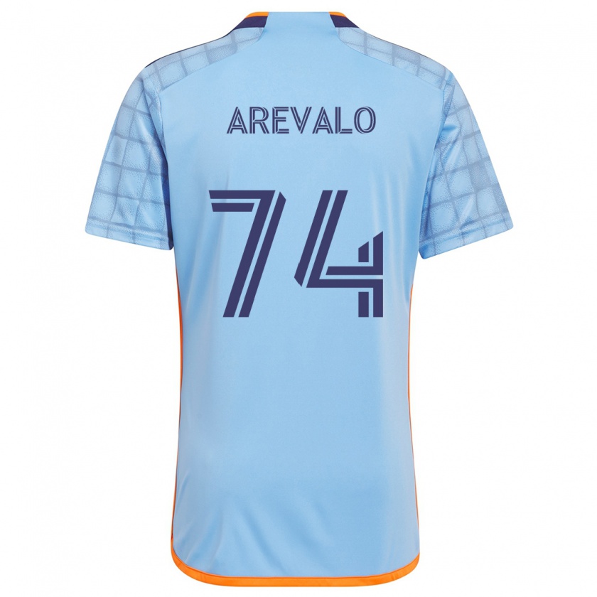 Kandiny Kinderen Ronny Arévalo #74 Blauw Oranje Thuisshirt Thuistenue 2024/25 T-Shirt België