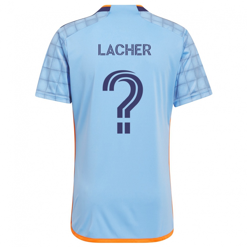 Kandiny Kinderen Julien Lacher #0 Blauw Oranje Thuisshirt Thuistenue 2024/25 T-Shirt België