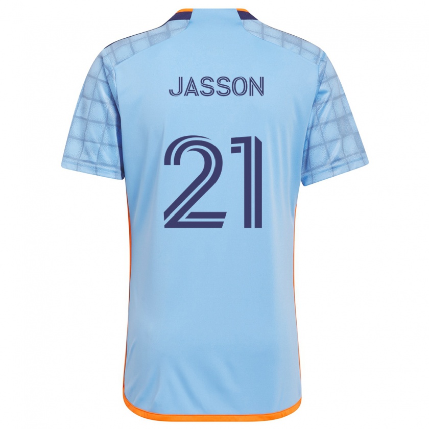 Kandiny Kinderen Andres Jasson #21 Blauw Oranje Thuisshirt Thuistenue 2024/25 T-Shirt