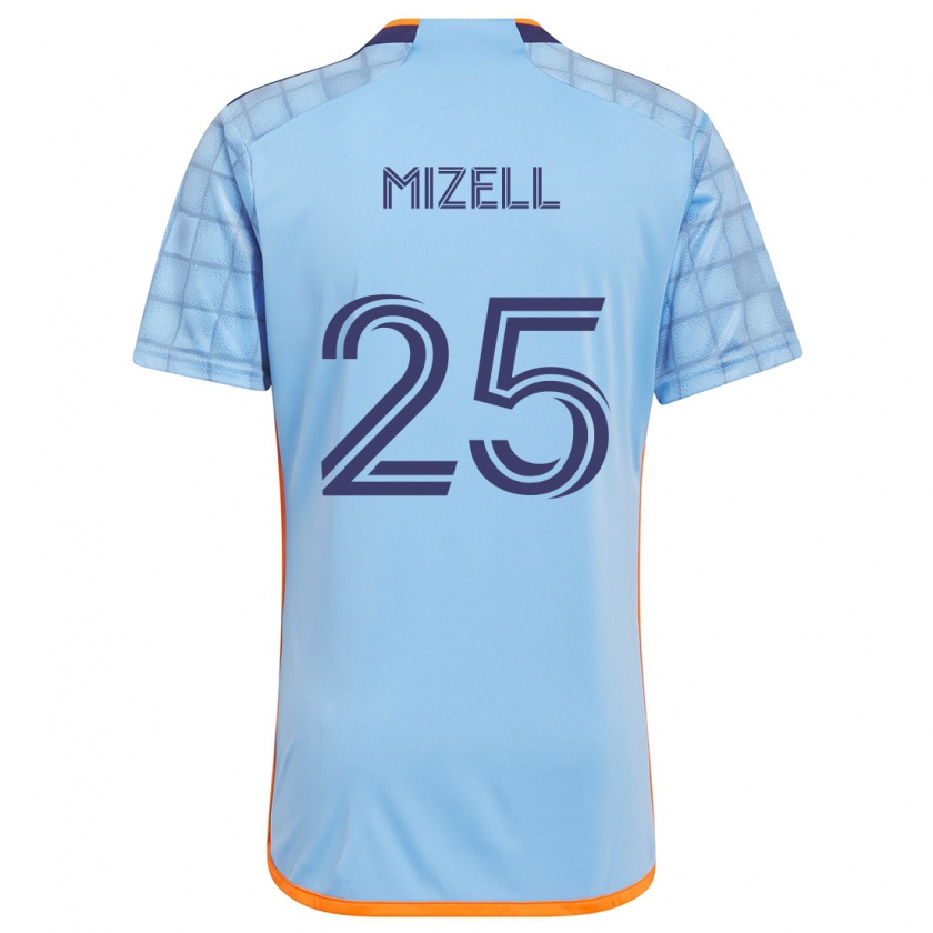 Kandiny Niño Camiseta Cody Mizell #25 Azul Naranja 1ª Equipación 2024/25 La Camisa