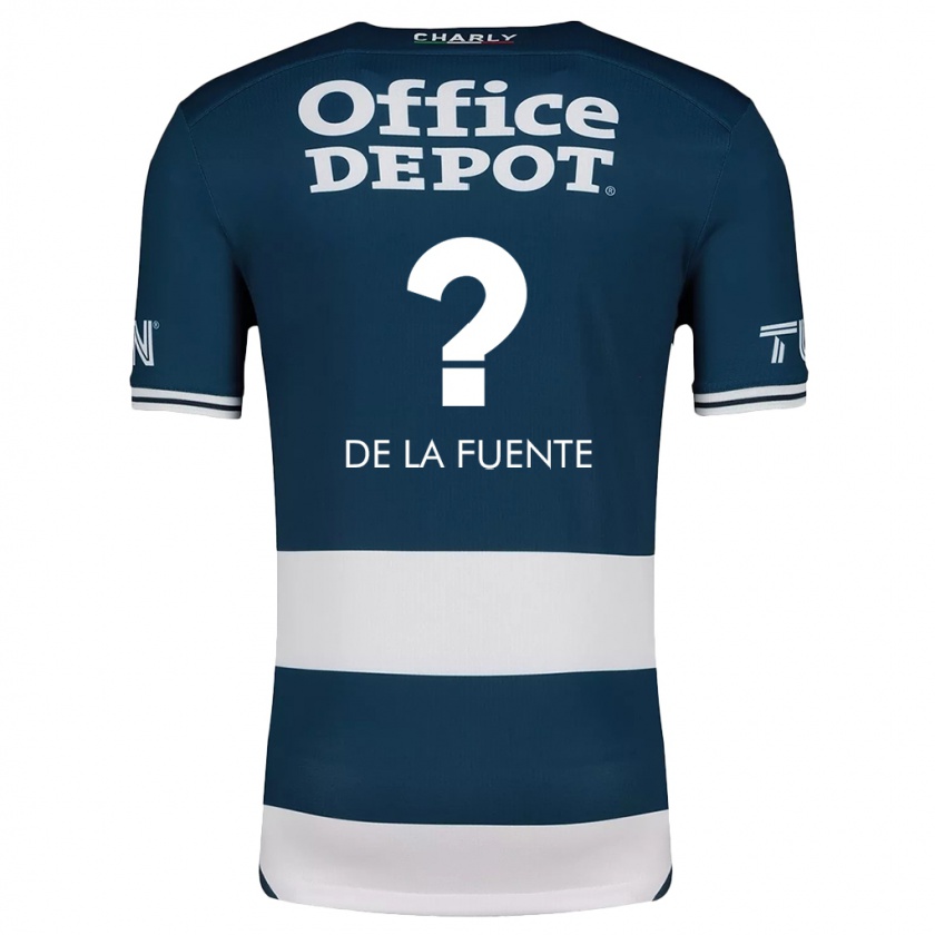 Kandiny Niño Camiseta Paulino De La Fuente #0 Azul Blanco 1ª Equipación 2024/25 La Camisa