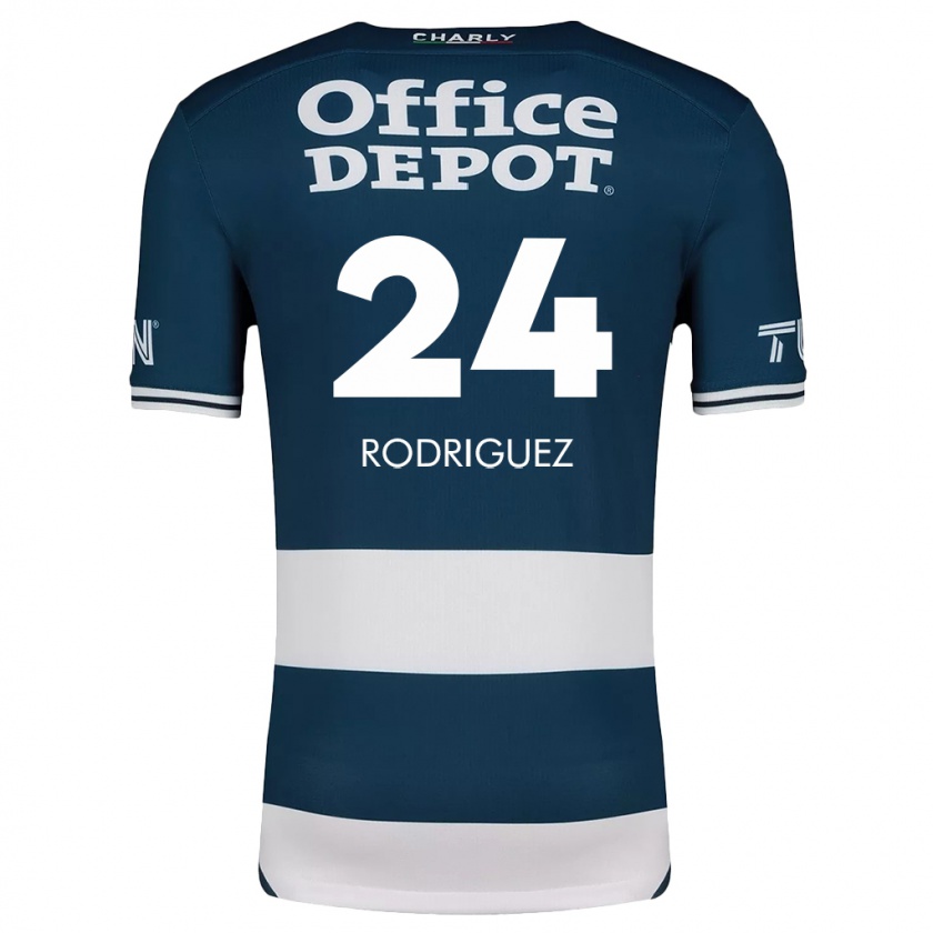 Kandiny Niño Camiseta Luis Rodríguez #24 Azul Blanco 1ª Equipación 2024/25 La Camisa