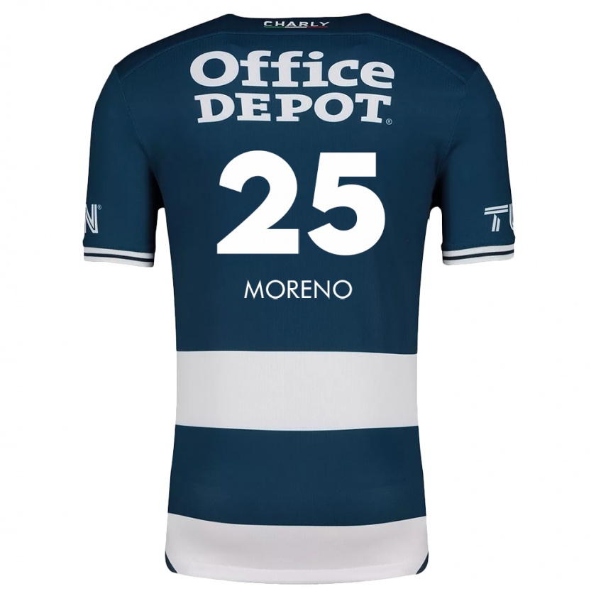 Kandiny Kinderen Carlos Moreno #25 Blauw Wit Thuisshirt Thuistenue 2024/25 T-Shirt België