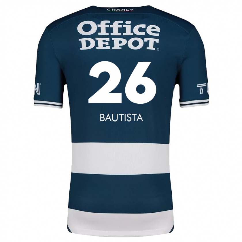 Kandiny Niño Camiseta Alán Bautista #26 Azul Blanco 1ª Equipación 2024/25 La Camisa