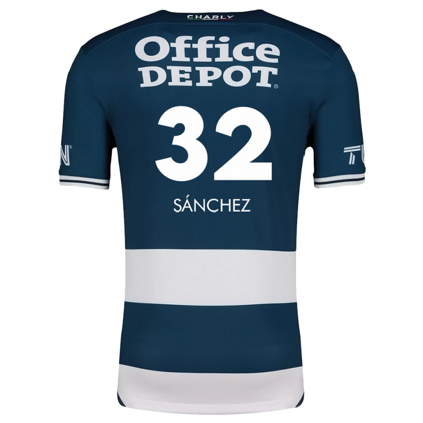 Kandiny Niño Camiseta Carlos Sánchez #32 Azul Blanco 1ª Equipación 2024/25 La Camisa