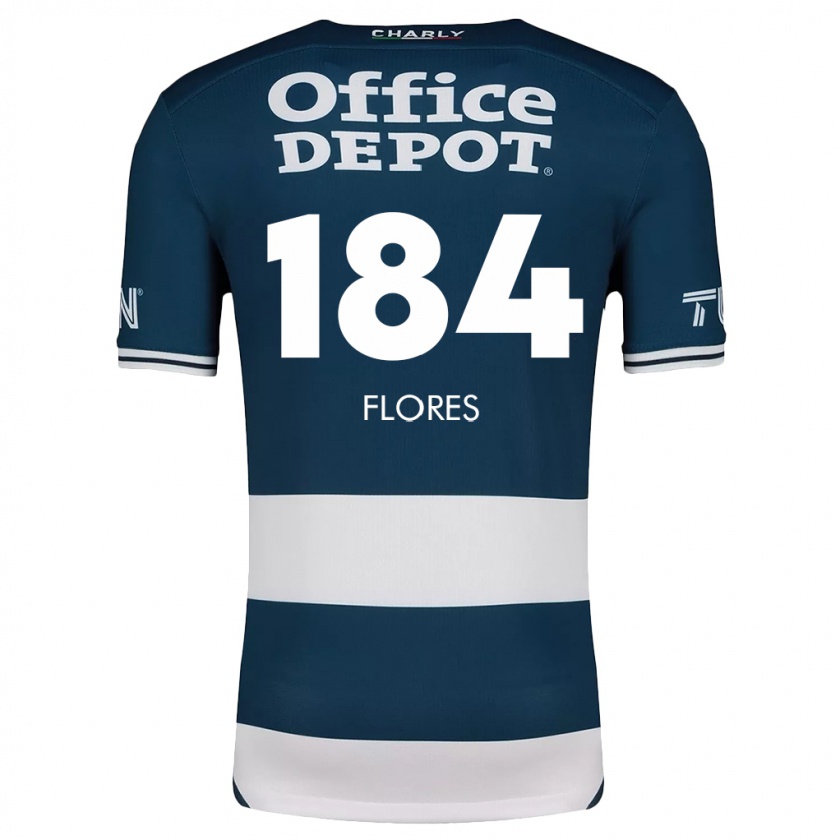 Kandiny Niño Camiseta Jason Flores #184 Azul Blanco 1ª Equipación 2024/25 La Camisa