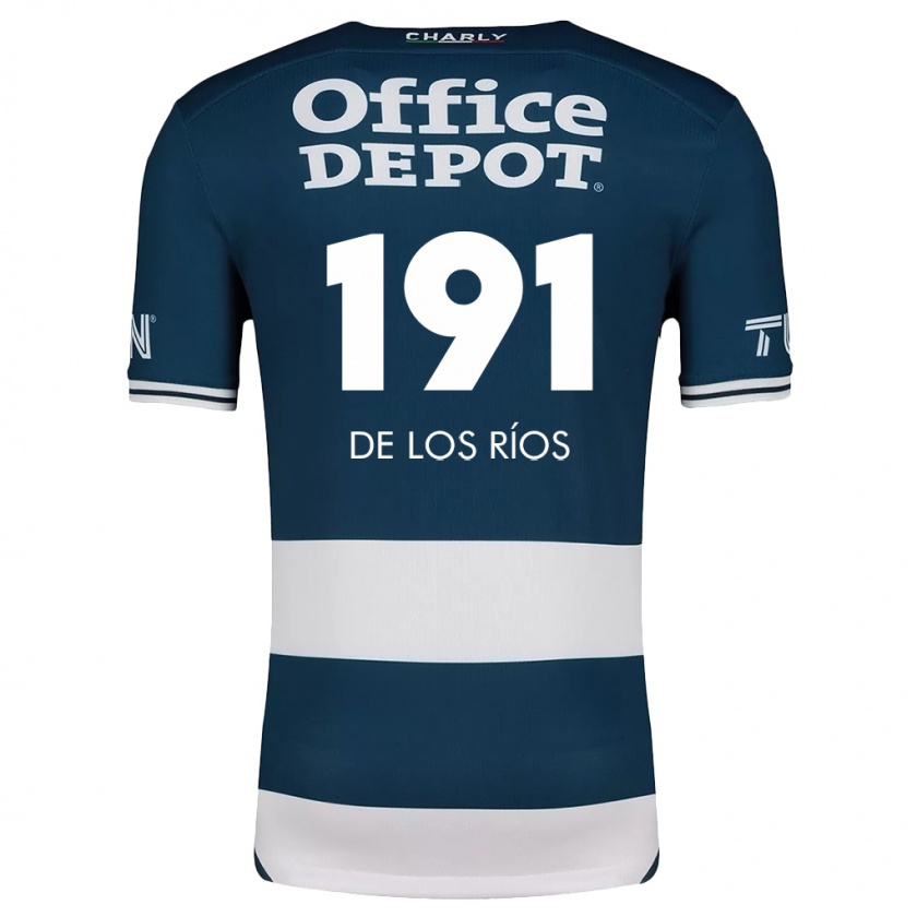 Kandiny Niño Camiseta Sergio De Los Ríos #191 Azul Blanco 1ª Equipación 2024/25 La Camisa