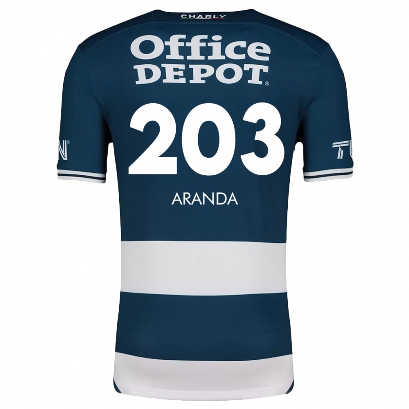 Kandiny Niño Camiseta Juan Aranda #203 Azul Blanco 1ª Equipación 2024/25 La Camisa