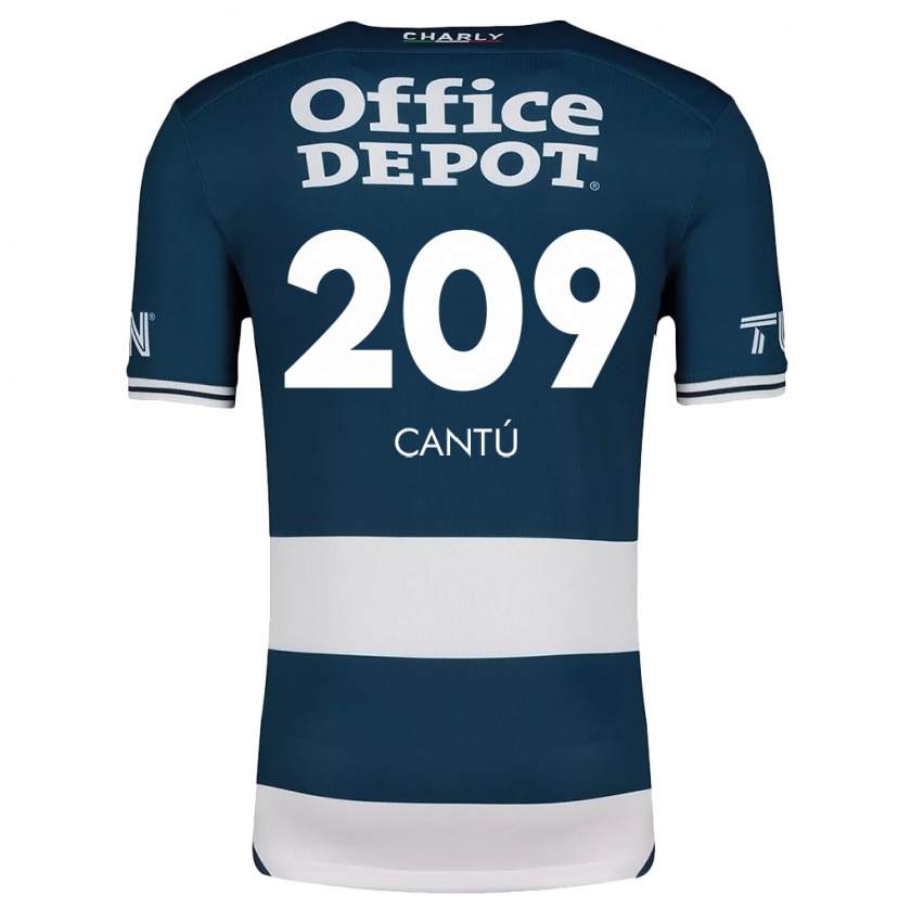 Kandiny Niño Camiseta Juan Cantú #209 Azul Blanco 1ª Equipación 2024/25 La Camisa