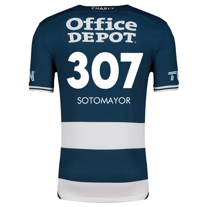 Kandiny Niño Camiseta Jacob Sotomayor #307 Azul Blanco 1ª Equipación 2024/25 La Camisa