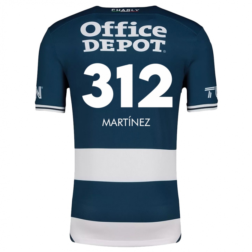 Kandiny Niño Camiseta Ulises Martínez #312 Azul Blanco 1ª Equipación 2024/25 La Camisa