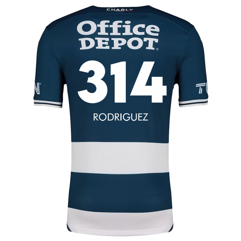 Kandiny Kinderen Alan Rodríguez #314 Blauw Wit Thuisshirt Thuistenue 2024/25 T-Shirt België