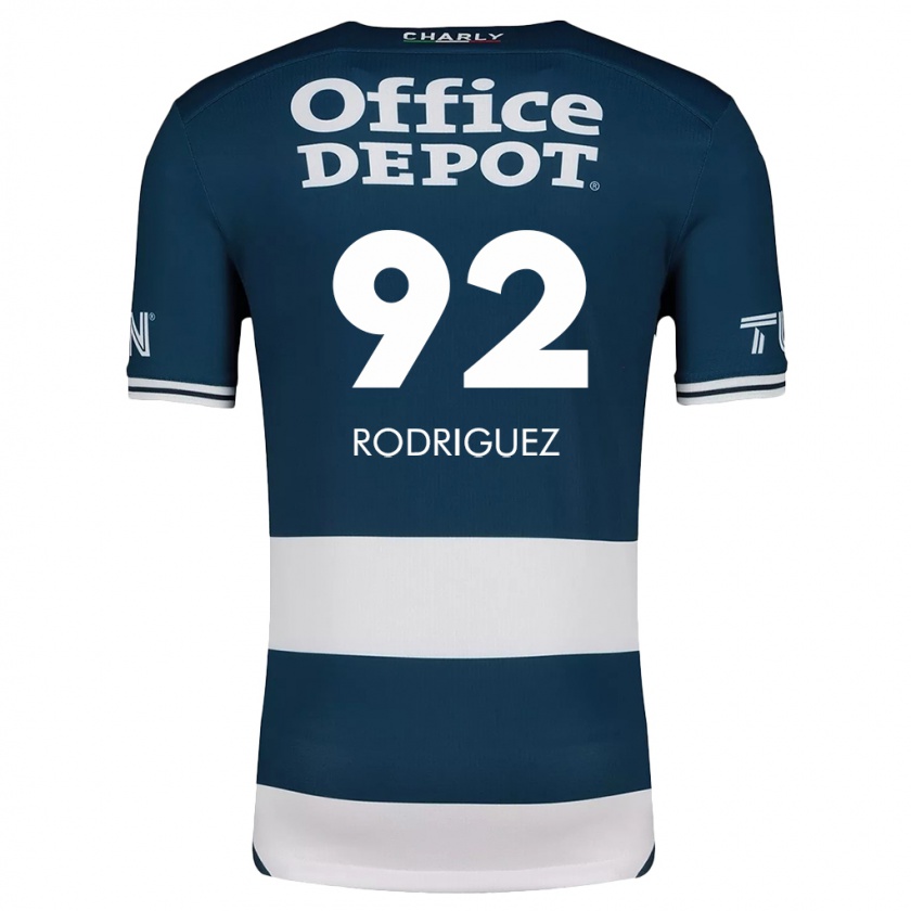 Kandiny Niño Camiseta Sergio Rodríguez #92 Azul Blanco 1ª Equipación 2024/25 La Camisa