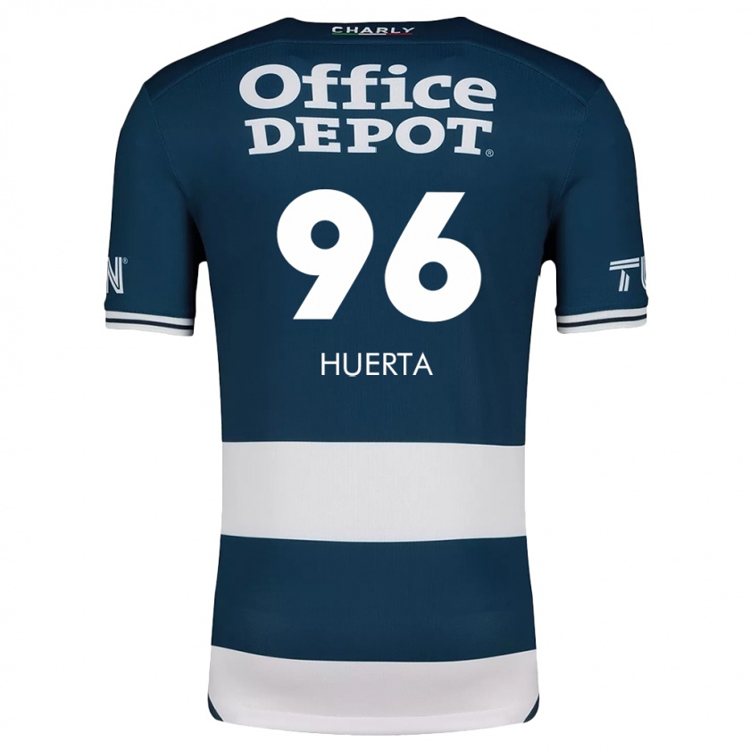 Kandiny Niño Camiseta Edwin Huerta #96 Azul Blanco 1ª Equipación 2024/25 La Camisa