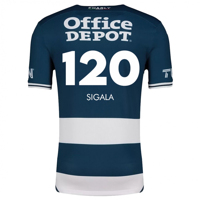 Kandiny Bambino Maglia Juan Sigala #120 Blu Bianco Kit Gara Home 2024/25 Maglietta