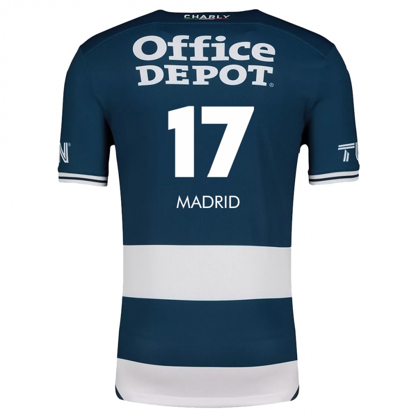 Kandiny Niño Camiseta Yanín Madrid #17 Azul Blanco 1ª Equipación 2024/25 La Camisa