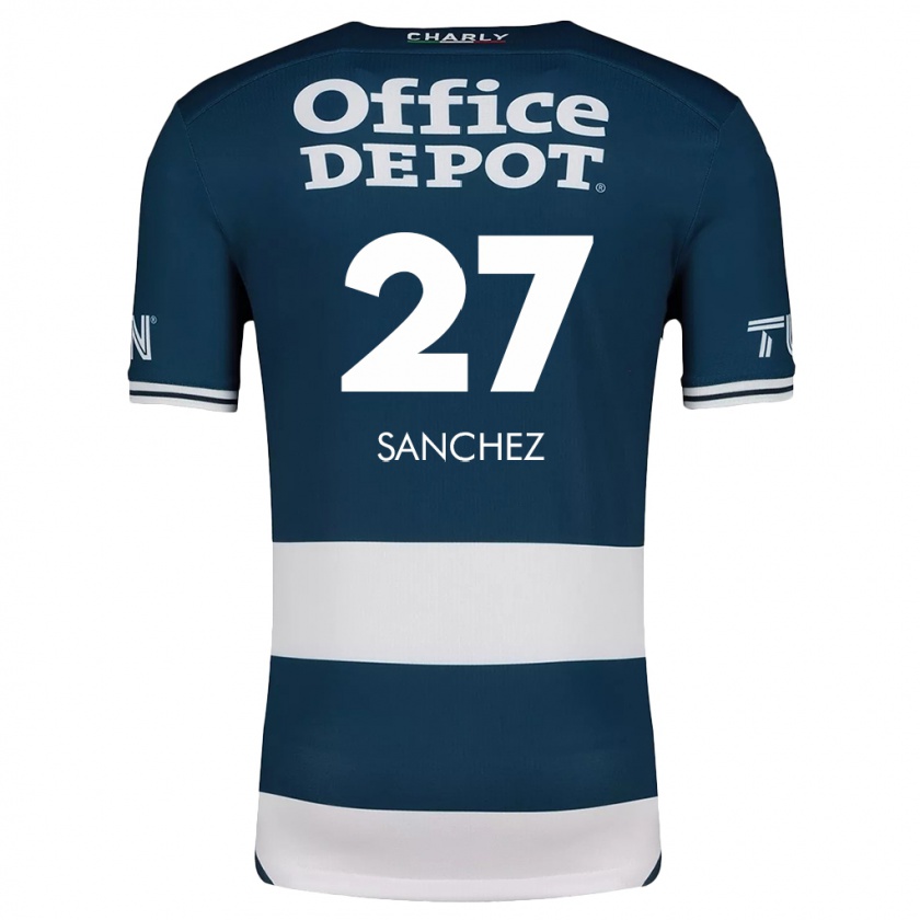 Kandiny Niño Camiseta Ella Sanchez #27 Azul Blanco 1ª Equipación 2024/25 La Camisa