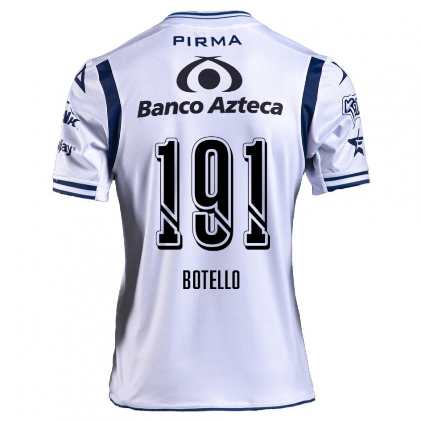 Kandiny Niño Camiseta Octavio Botello #191 Blanco Azul Marino 1ª Equipación 2024/25 La Camisa