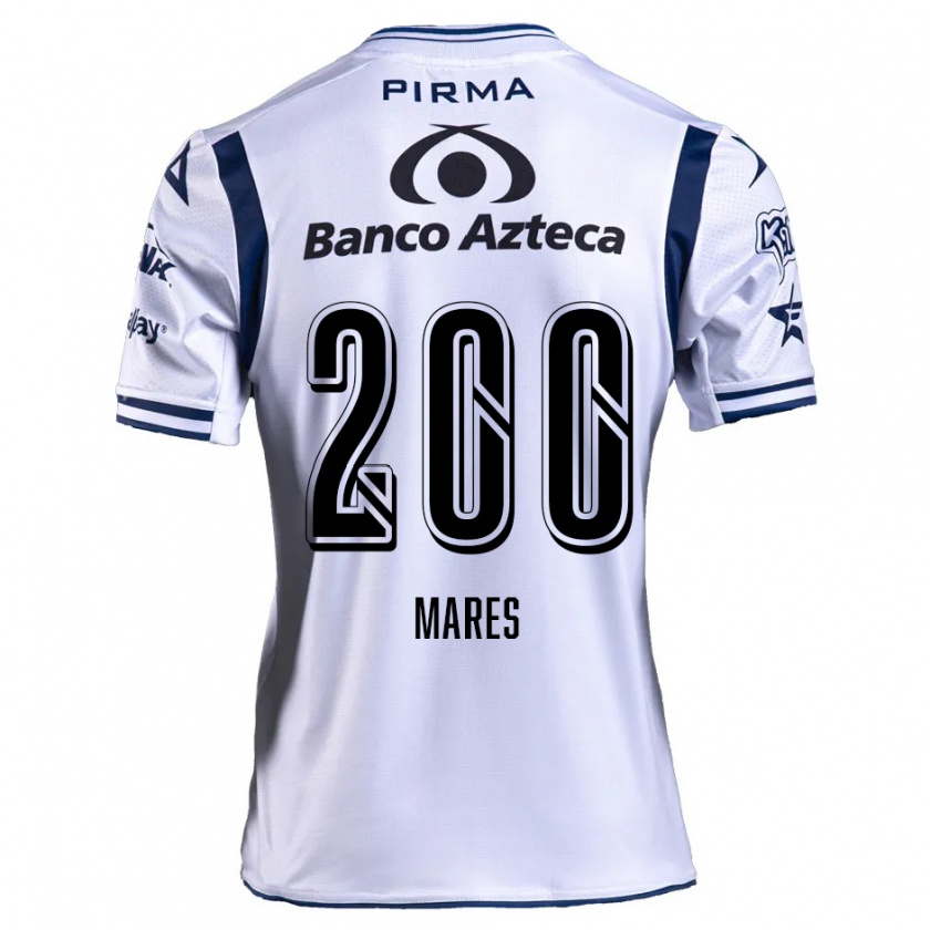 Kandiny Niño Camiseta Cristian Mares #200 Blanco Azul Marino 1ª Equipación 2024/25 La Camisa