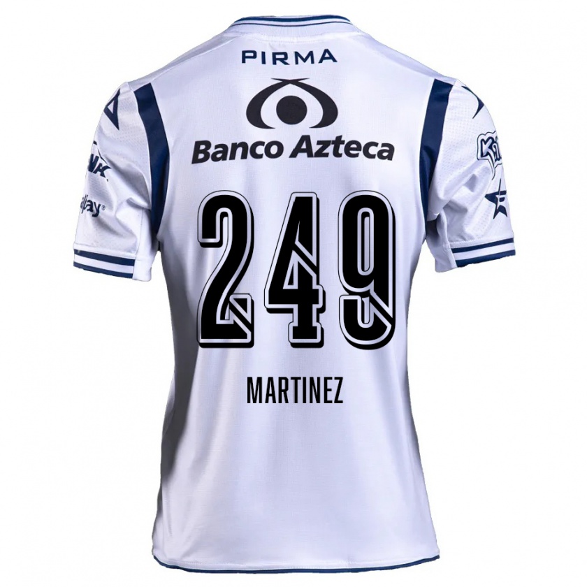 Kandiny Niño Camiseta Juan Martínez #249 Blanco Azul Marino 1ª Equipación 2024/25 La Camisa