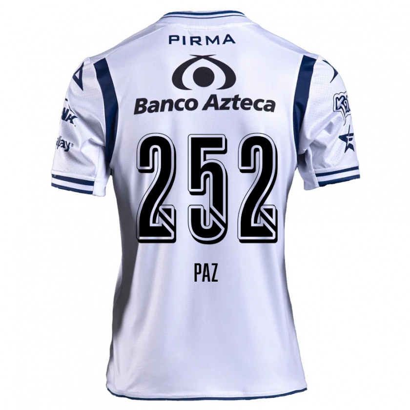 Kandiny Niño Camiseta Denilson Paz #252 Blanco Azul Marino 1ª Equipación 2024/25 La Camisa