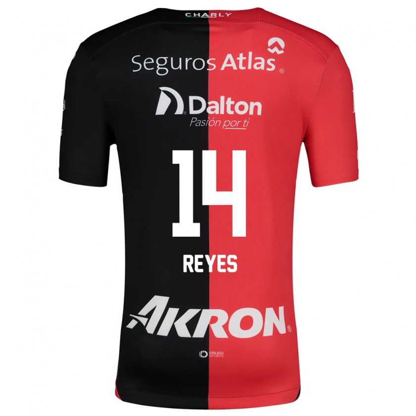 Kandiny Kinderen Luis Reyes #14 Rood Zwart Thuisshirt Thuistenue 2024/25 T-Shirt België