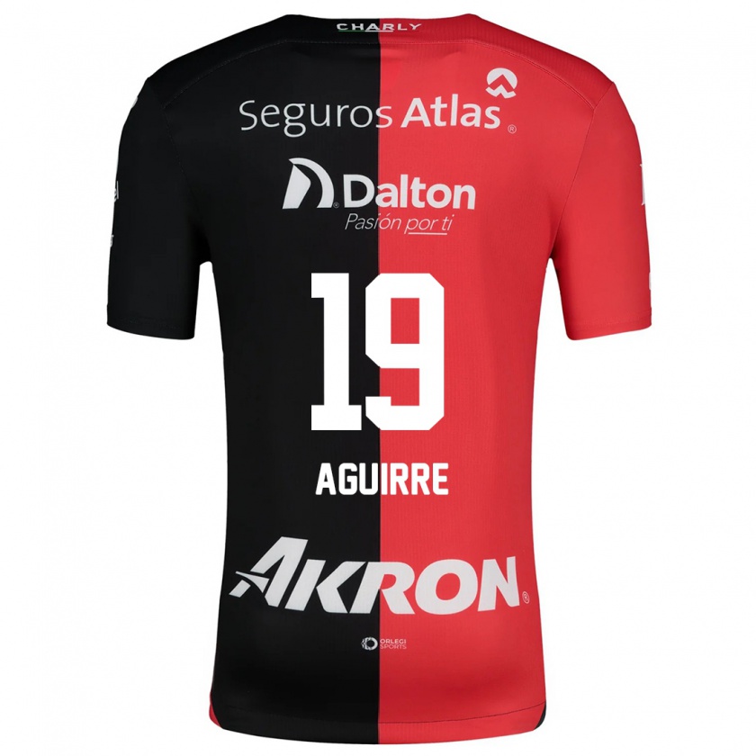 Kandiny Kinderen Eduardo Aguirre #19 Rood Zwart Thuisshirt Thuistenue 2024/25 T-Shirt